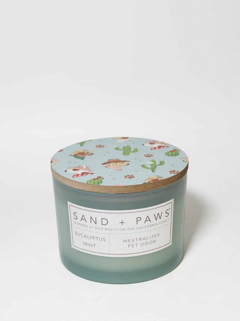 Sand + Paws Eucalyptus Mint 12 oz scented candle