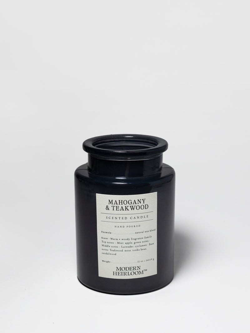 Mahogany & Teakwood 12 oz scented candle